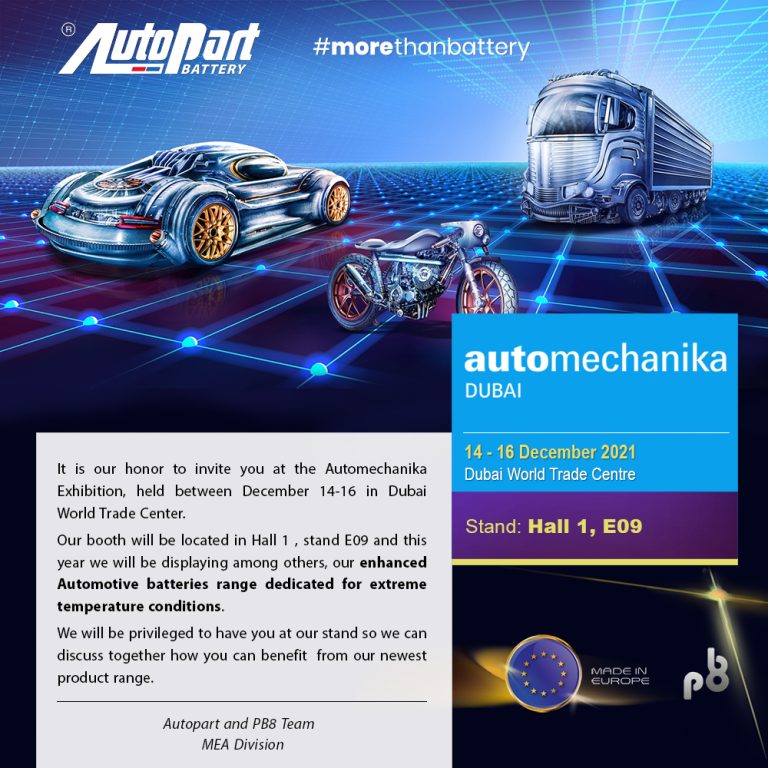 Automechanika Dubai is coming soon! Meet us at our booth E-09 in Hall 1.